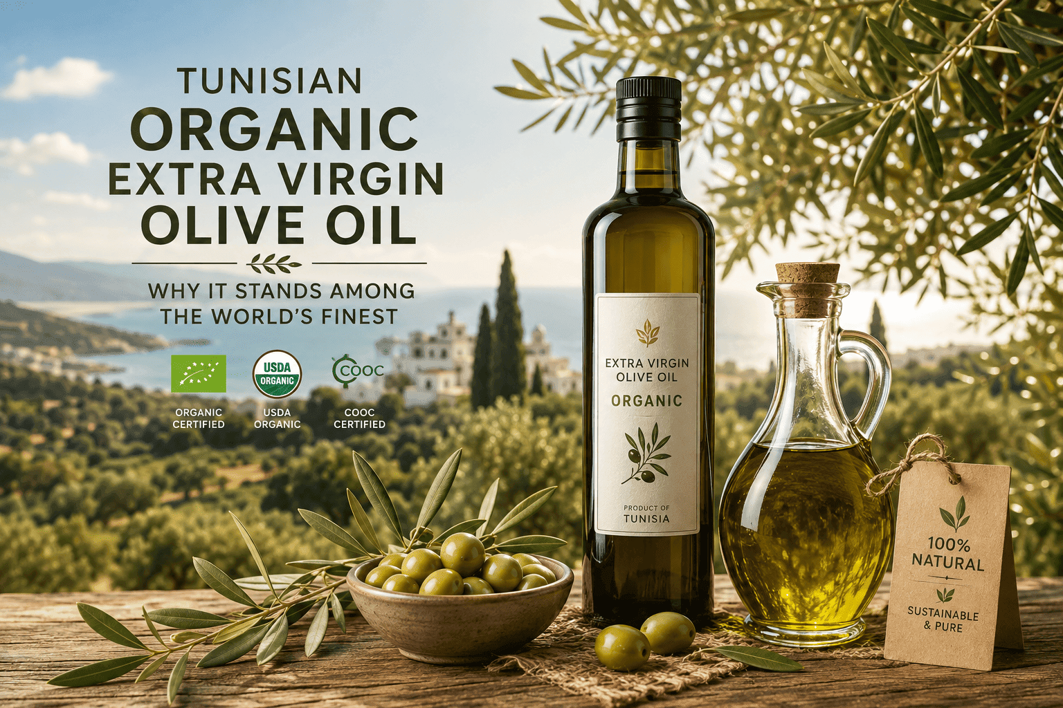 Tunisian Organic Extra Virgin Olive Oil: Why It Stands Among the World's Finest
